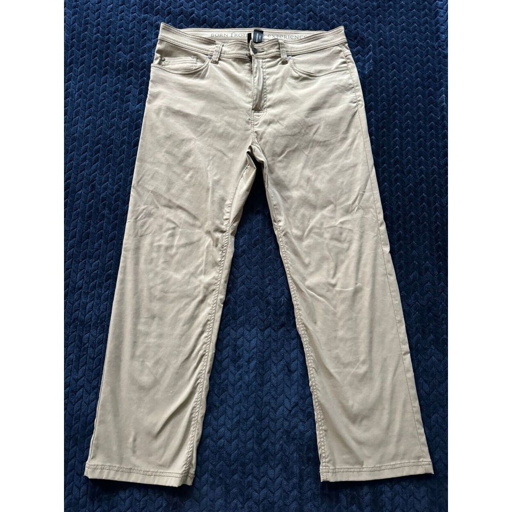 PrAna Men's Pants Beige Born From The Experience Slim Fit Black‎ Size 36